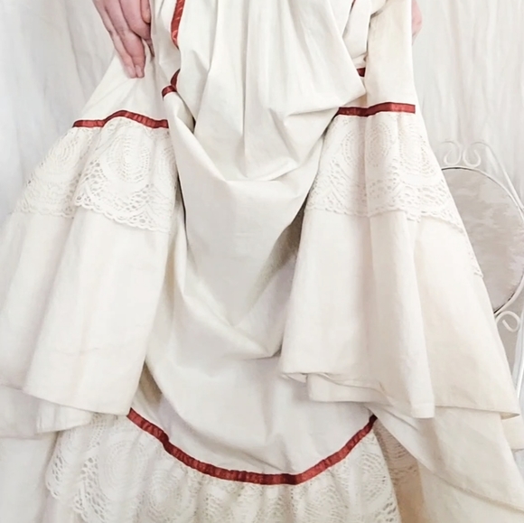 Vintage Gunne Sax Dress, 1970s authentic velvet & lace renaissance style - Picture 10 of 12